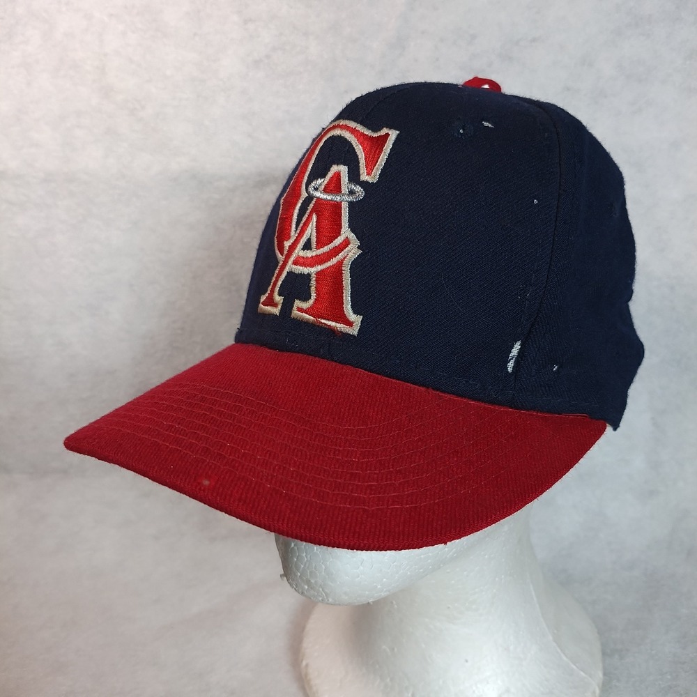 Sports Specialties California Angels Hat Men 6 3/4 Blue Red VTG Fitted Wool Cap*